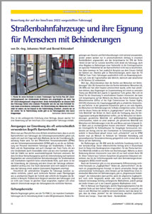 Bild einer stark verkleinerten Seite eines Artikels im Stadtverkehr 1-2/2023